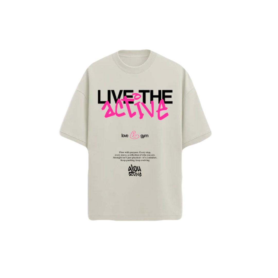 GLOU LIVE THE ACTIVE T-SHIRT OVERSIZED